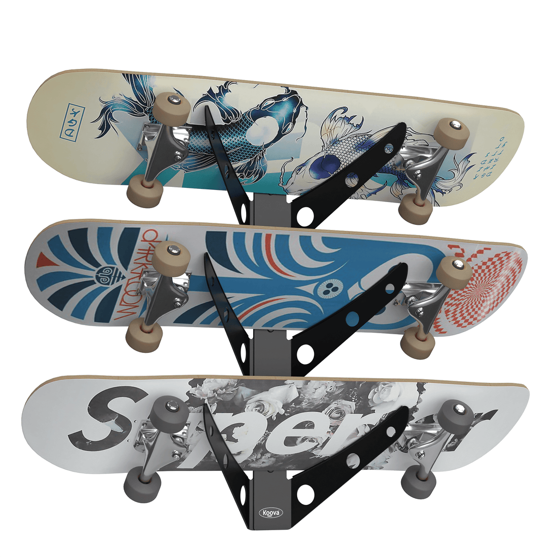 Skateboard Rack for 1, 2 or 3 Skate Decks