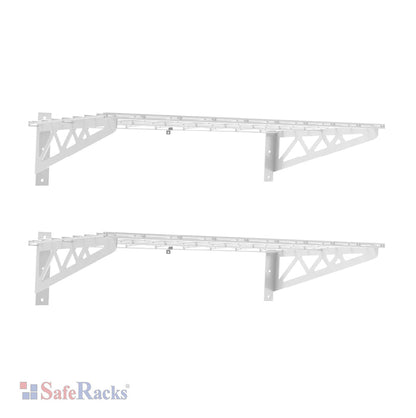 18" x 36" Wall Shelves (Two Pack with Hooks)