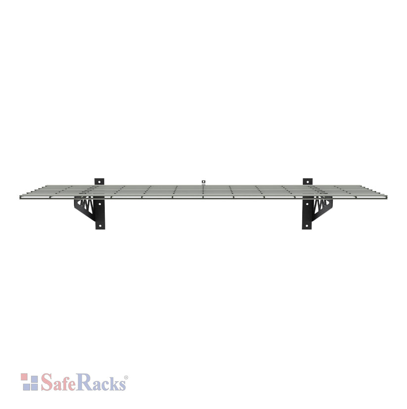 18" x 48" Wall Shelves (Two Pack with Hooks)