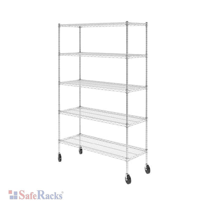 18" x 48" x 72" 5-Tier Wire Shelving