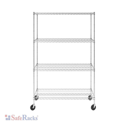 24" x 48" x 72" 4-Tier Wire Shelving